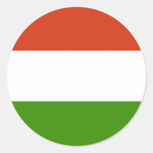 Hongaarse vlag ronde sticker
