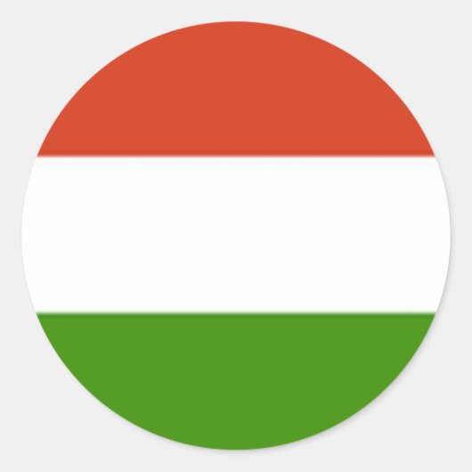 Hongaarse vlag ronde sticker (Voorkant)