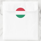 Hongaarse vlag ronde sticker (Tas)