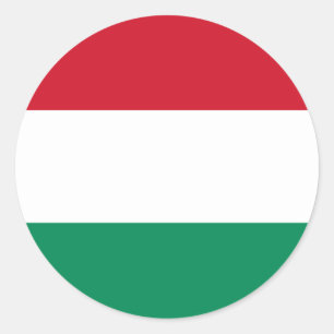 Hongaarse vlag ronde sticker