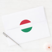 Hongaarse vlag ronde sticker (Envelop)
