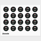 Hongaarse vlag ronde sticker (Vel)