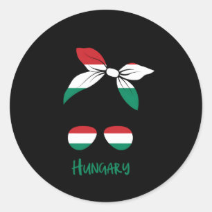 Hongaarse vlag ronde sticker