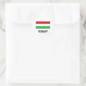Hongaarse vlag ronde sticker (Tas)