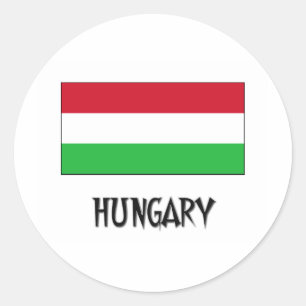 Hongaarse vlag ronde sticker