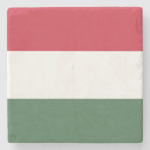 Hongaarse vlag stenen onderzetter (Voorkant)