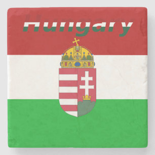 Hongaarse vlag stenen onderzetter