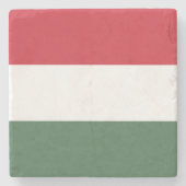 Hongaarse vlag stenen onderzetter (Voorkant)