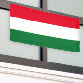 Hongaarse vlag van Hongarije aangepaste banner tek (Buitenkant Gebouw)