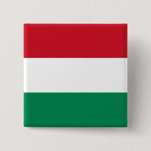 Hongaarse vlag vierkante button 5,1 cm