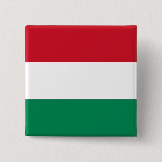 Hongaarse vlag vierkante button 5,1 cm (Voorkant)