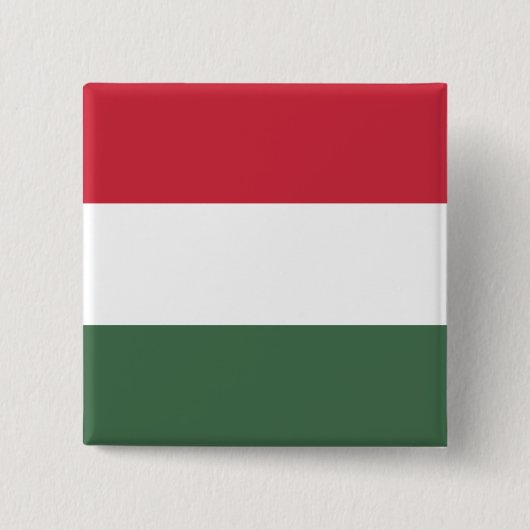 Hongaarse vlag vierkante button 5,1 cm (Voorkant)