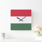 Hongaarse vlag vierkante klok (Huis)