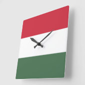 Hongaarse vlag vierkante klok (Hoek)