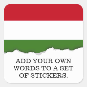 Hongaarse vlag vierkante sticker