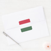 Hongaarse vlag vierkante sticker (Envelop)