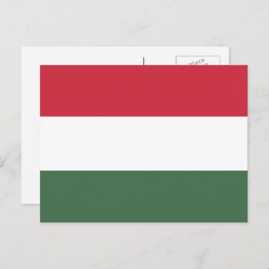 Hongaarse vlag, vlag van Hongarije Briefkaart (Voorkant / Achterkant)