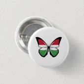 Hongaarse vlag voor vlinder ronde button 3,2 cm (Voorkant /achterkant)