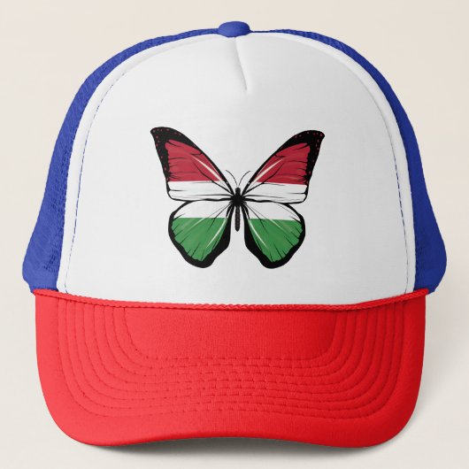 Hongaarse vlag voor vlinder trucker pet (Voorkant)