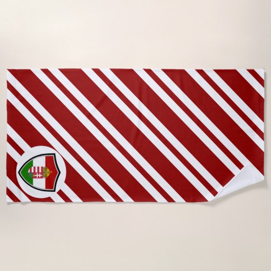 Hongaarse vlag-wapenschild badhanddoek (Voorkant)