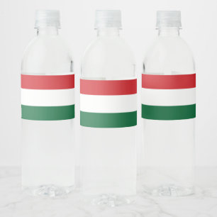 Hongaarse vlag waterfles etiket