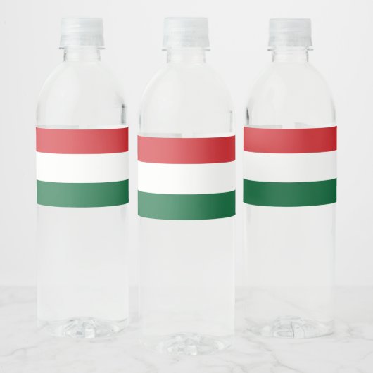 Hongaarse vlag waterfles etiket (Flessen)