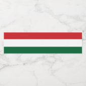 Hongaarse vlag waterfles etiket (Enkel label)