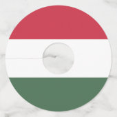 Hongaarse vlag wijnglaslabel (Achterkant)