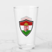 Hongaarse vlaggen glas (Achterkant)