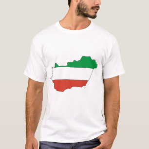 Hongaarse vlaggenkaart t-shirt