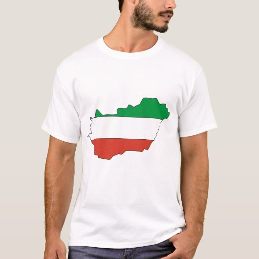 Hongaarse vlaggenkaart t-shirt (Voorkant)