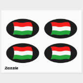 Hongaarse Vlagsticker Ovale Sticker (Vel)