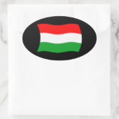 Hongaarse Vlagsticker Ovale Sticker (Tas)