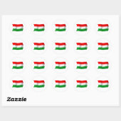 Hongaarse Vlagsticker Ronde Sticker (Vel)
