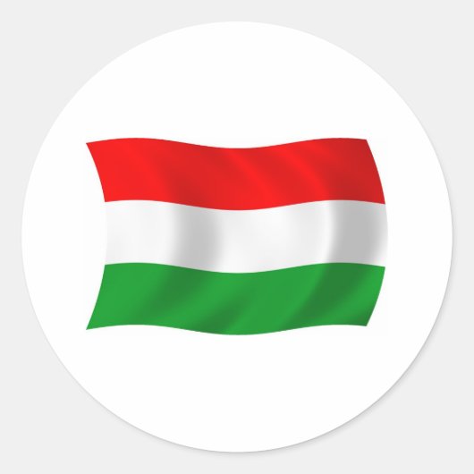 Hongaarse Vlagsticker Ronde Sticker (Voorkant)