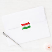 Hongaarse Vlagsticker Ronde Sticker (Envelop)