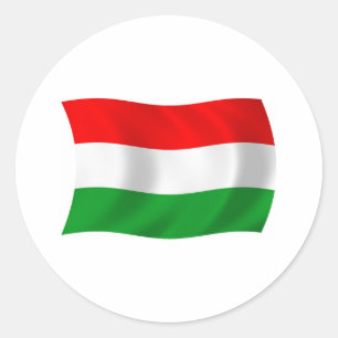 Hongaarse Vlagsticker Ronde Sticker