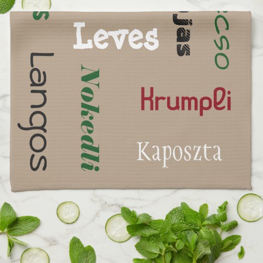 Hongaarse voedingsmiddelen theedoek (Gevouwen)