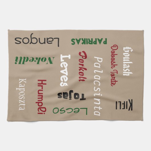 Hongaarse voedingsmiddelen theedoek (Horizontaal)