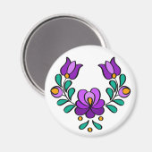 Hongaarse volksbloem magneet (Voorkant / Achterkant)
