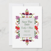Hongaarse Volkse Bloemen Save the Date (Voorkant)