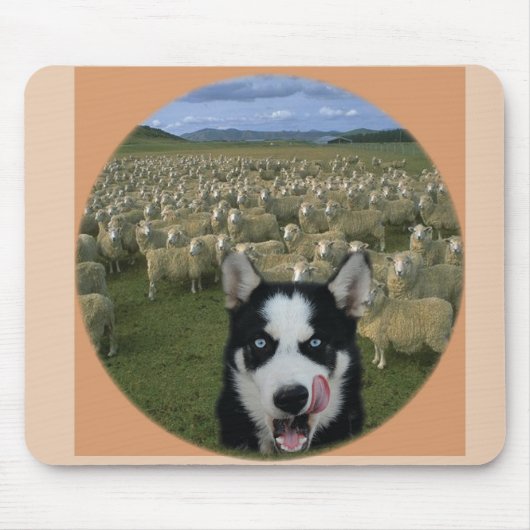 Hongaarse wolf met schapen muismat (Voorkant)