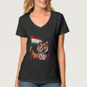 Hongaarse wortels Hongarije Vlag Tijger Wilde dier T-shirt