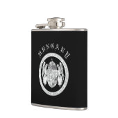 Hongaarse zegel met wapenmunt Hongaarse cadeaus Heupfles (Links)