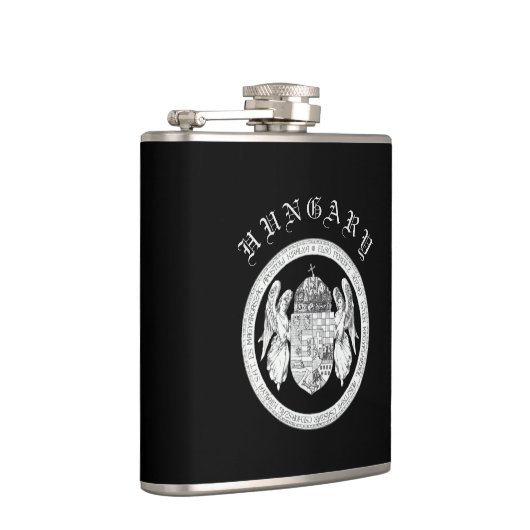 Hongaarse zegel met wapenmunt Hongaarse cadeaus Heupfles (Rechts)