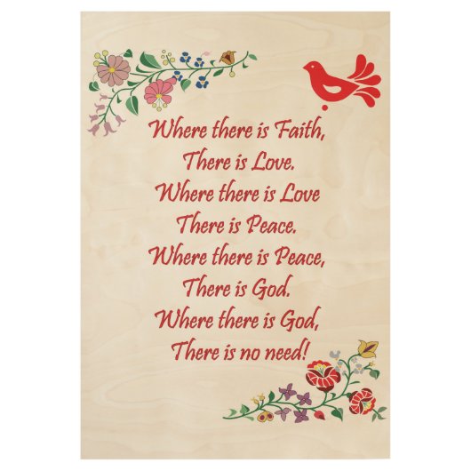 Hongaarse zegen in huis - Folkart Houten Poster (Voorkant)