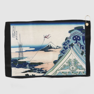 Honganji Tempel uitzicht op Mt. Fuji Japanse houts Golfhanddoek