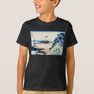 Honganji Tempel Uitzicht op Mt. Fuji Japanse Houts T-shirt