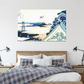 Honganji Tempel Vista van Mt. Fuji Japanse houtsne Canvas Afdruk (Insitu (Slaapkamer))