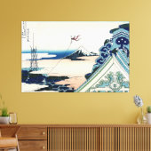 Honganji Tempel Vista van Mt. Fuji Japanse houtsne Canvas Afdruk (Insitu (Woonkamer))